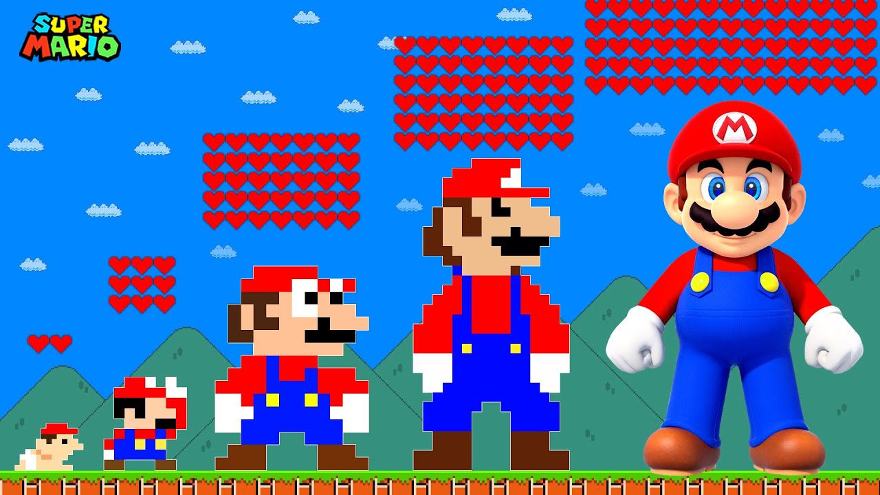 Super Mario Bros. When Mario Has 1,000,000 Hearts From Birth to Immortal