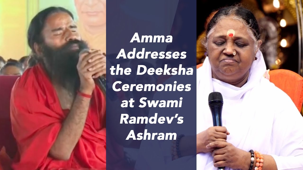 Amma addresses the Deeksha Ceremonies at the Patanjali Yogapeeth, Haridwar