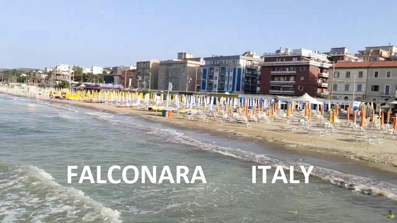 Falconara Marittima le spiagge verso Palombina .Marche Italy