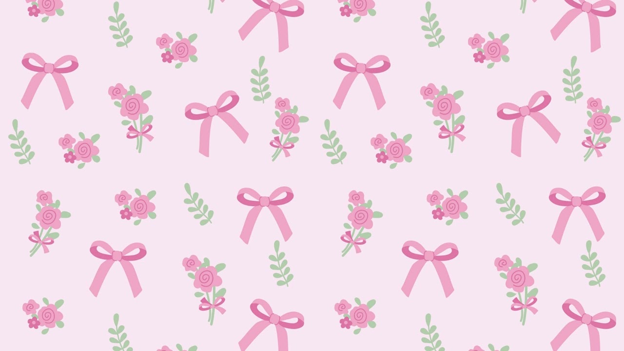 🎀 Pink Bow Wallpaper | 1 Hour Aesthetic Loop | Soft Screen Ambience (No Music)