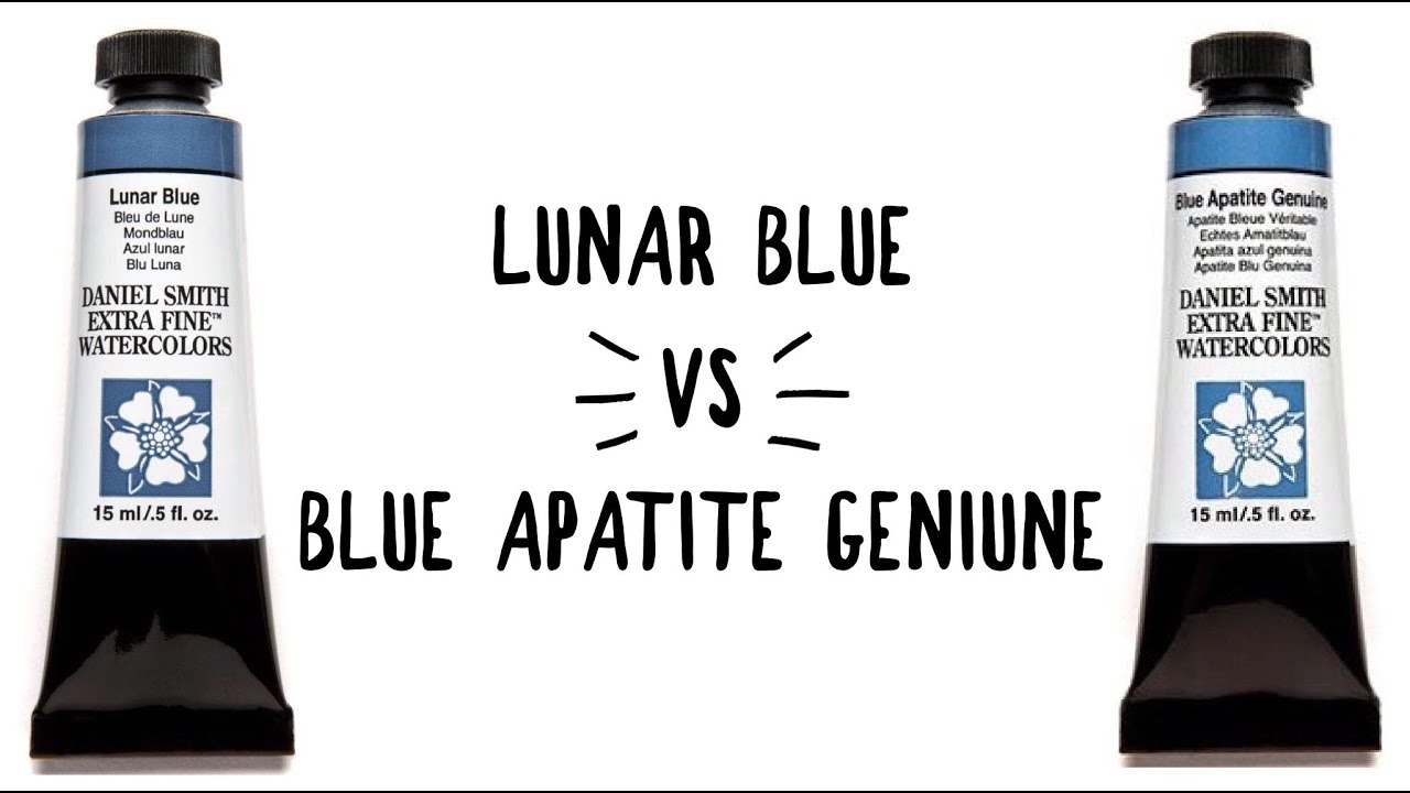 Daniel Smith Color Showdown Ep 8: Lunar Blue vs. Blue Apatite Genuine