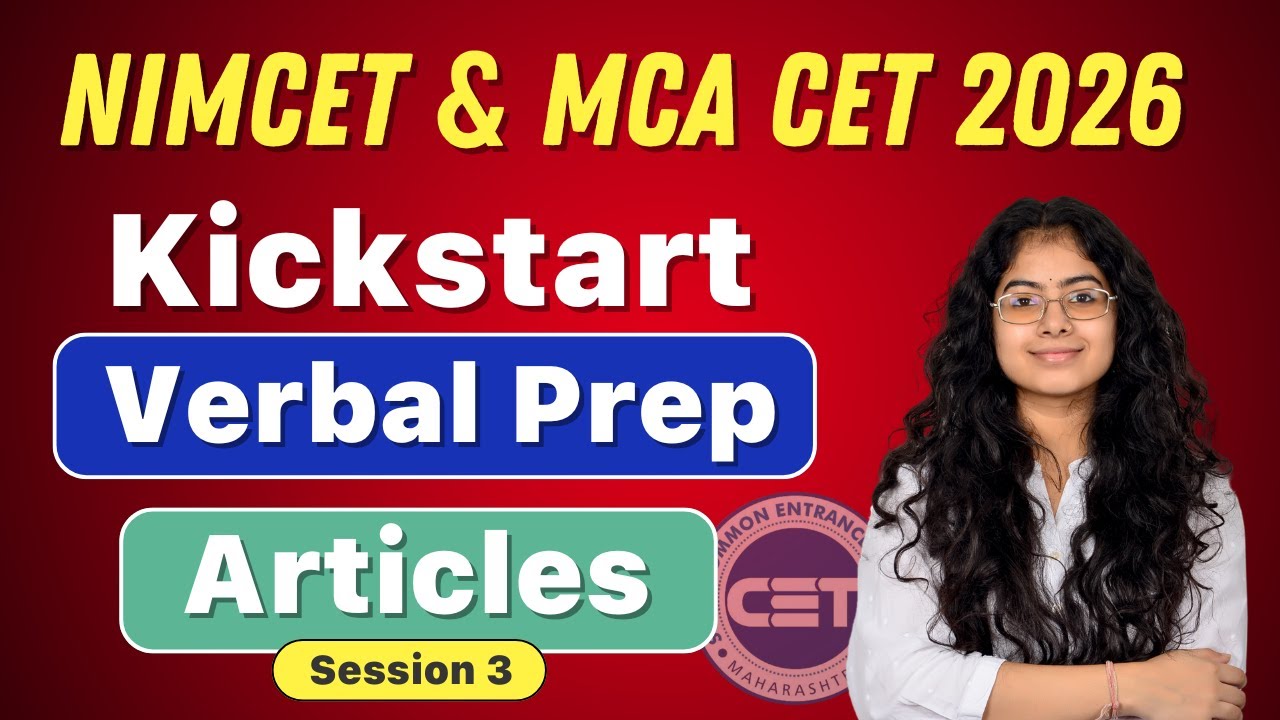 India's Best Verbal Prep for NIMCET & MCA CET 2026 | Session 2: Articles | Tarkashastra