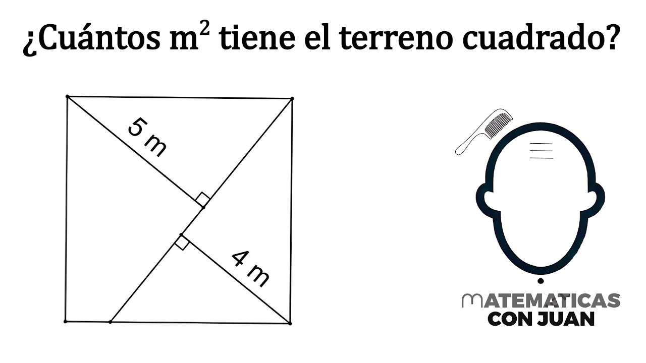 📐¿CUÁNTOS METROS CUADRADOS TIENE EL TERRENO CON FORMA DE CUADRADO? 💡Reto Geométrico