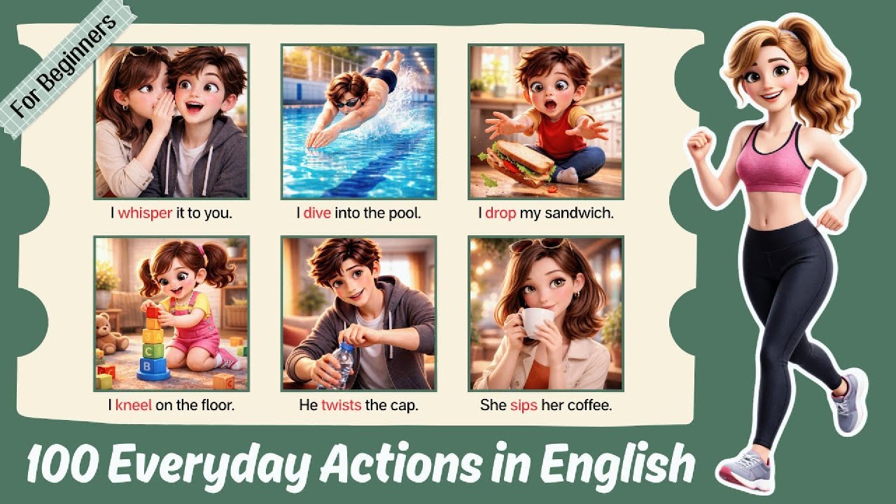 100 Everyday Actions in English for Beginners