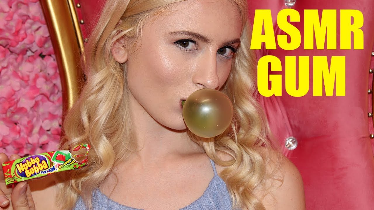 💖 Bubble Gum Bliss ASMR! 🌈 Indulge in Tasty Strawberry Watermelon Chews and Pop Those Bubbles! 💥