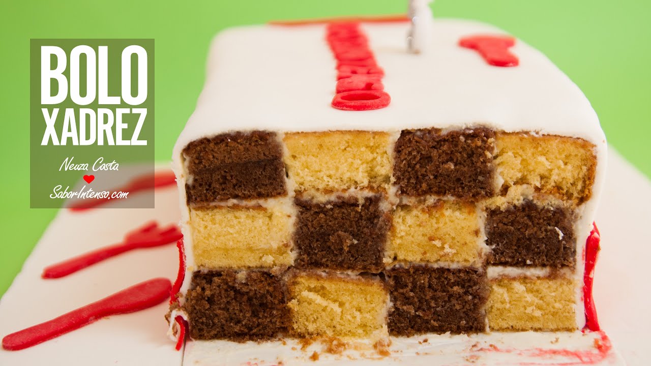 Bolo Xadrez (Bolo de Aniversário)