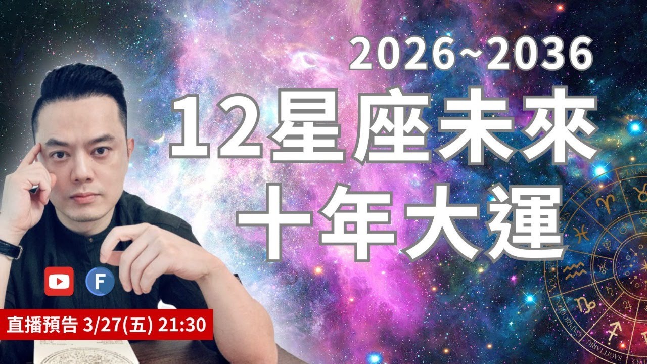 12星座未來十年大運(2026~2036) | 直播精華 | 許睿光老師 ▋時間軸在下方資訊欄