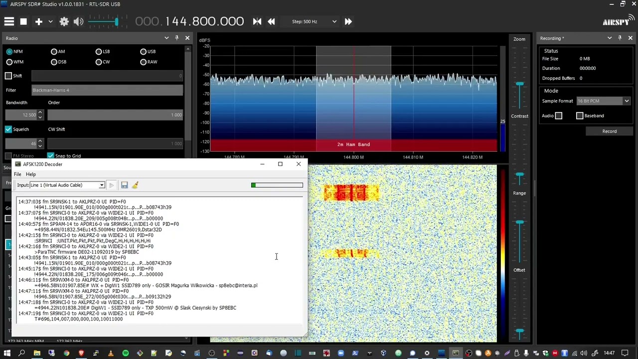 Decoding APRS with SDRSharp