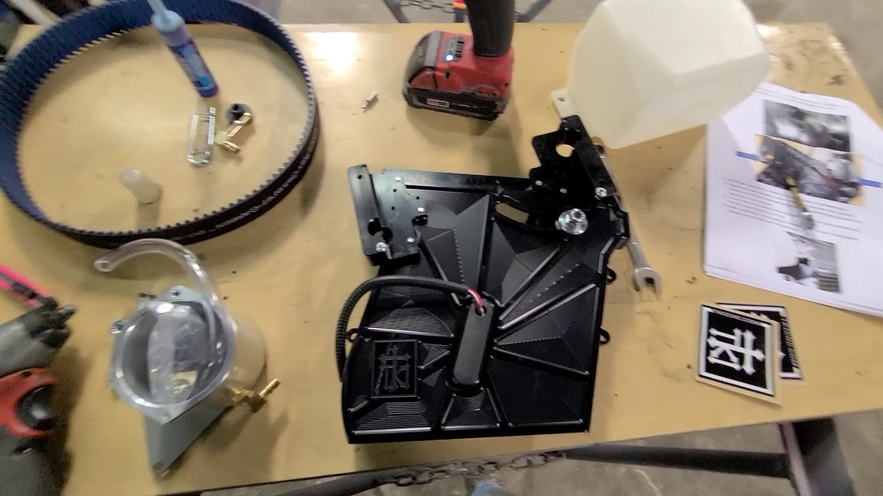 TKI Belt drive install on 2021 ALPHA Hardcore. Part 2. "update,  had to modify top gear for splines"