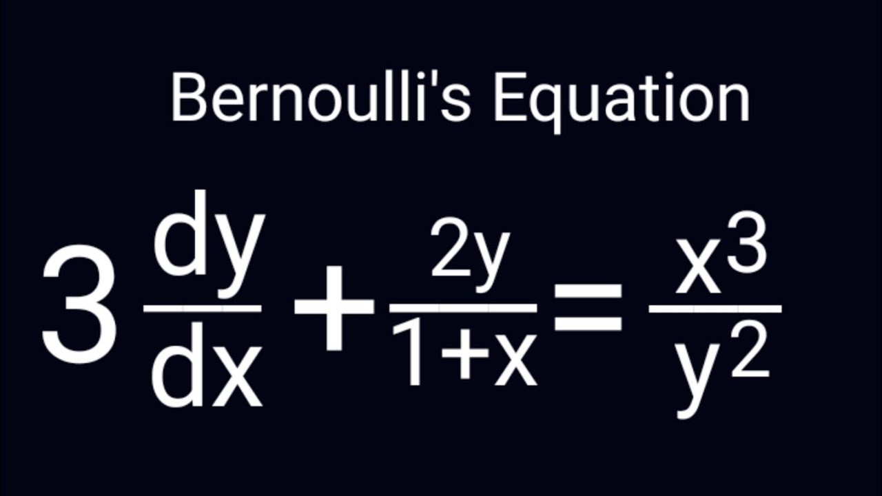 3dy/dx+2y/1+x=x^3/y^2 #BernoullisEquation L698