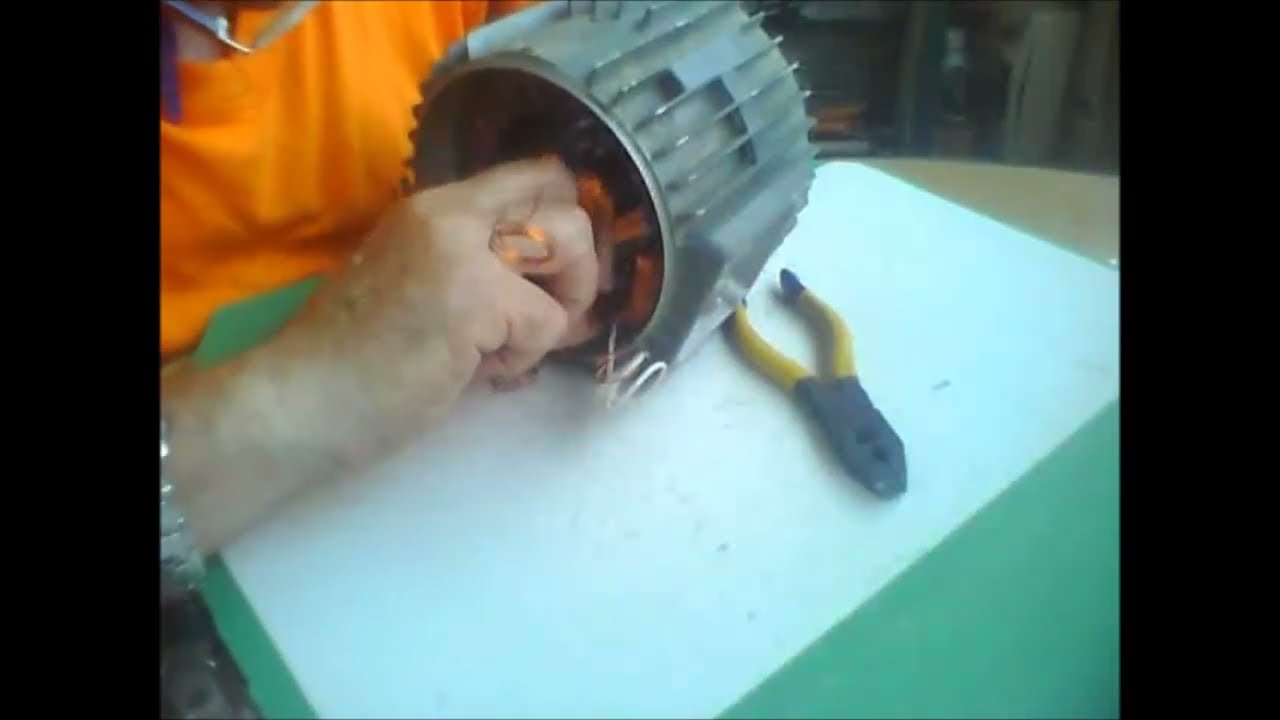 Aprender Bobinados -  6   (Motor monofásico de 4 polos 1.500 r p m)