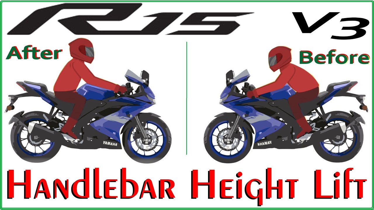 R15 v3 Handlebar raiser, modified