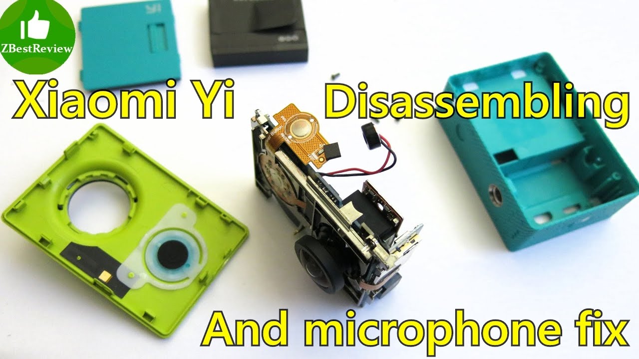 ✔ Xiaomi Yi. Разборка для решения проблемы с микрофоном! Miс Fix Guide. Gearbest