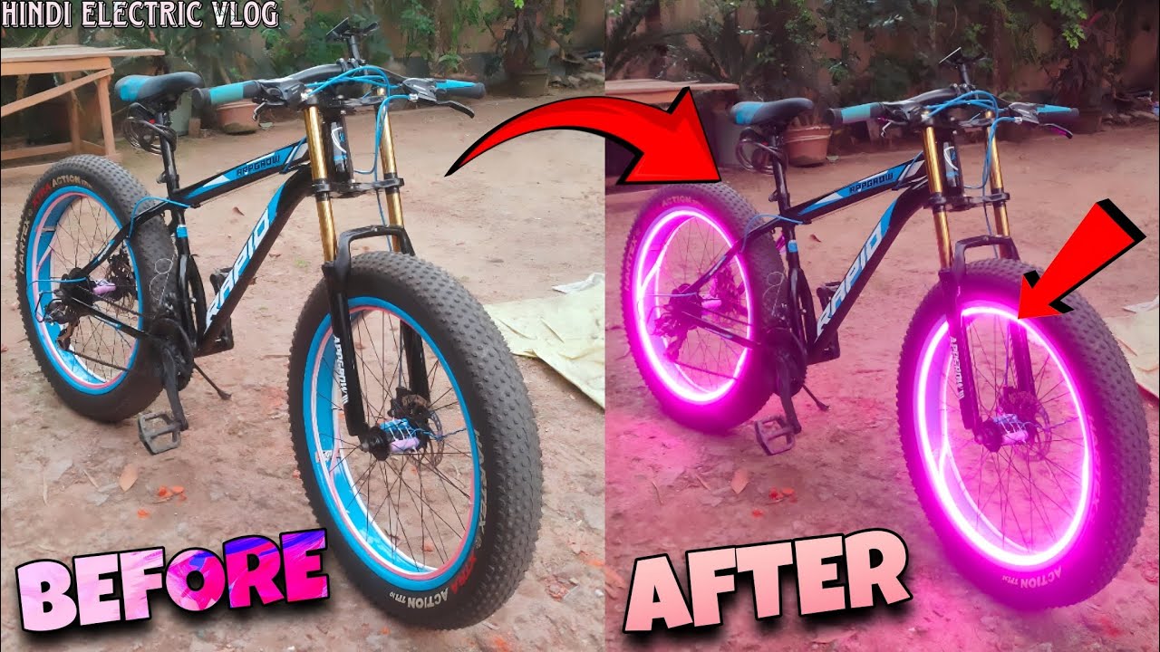 Double suspension Fat Bike Me Neon light install 😍👌🏻// #viralvideo #amazing #viral