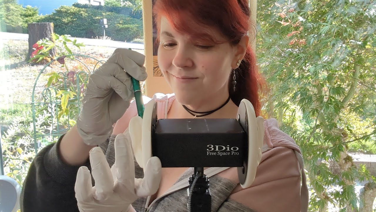 ASMR - Ear Cleaning, Folding and Tattooing - Gloves, Q-Tip, Measuring - Soft Spoken