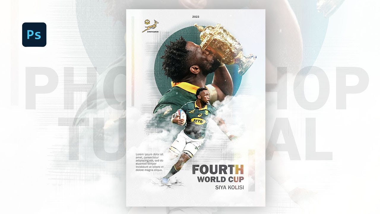 Stunning Sports Poster Design | Photoshop Tutorial #adobephotoshop #graphicdesigntutorial