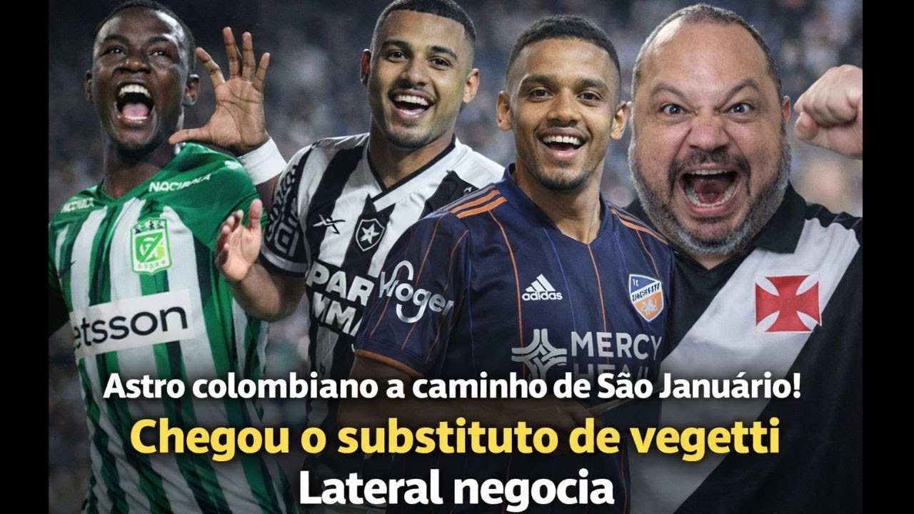 SAIU AGORA! VASCO ADQUIRE HINESTROZA, FECHA COMPRA DE BRENNER E AVANÇA POR LATERAL ESQUERDO!