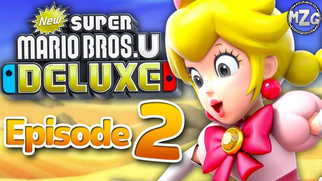 New Super Mario Bros. U Deluxe Gameplay Walkthrough - Episode 2 - Layer-Cake Desert 100%! Peachette!