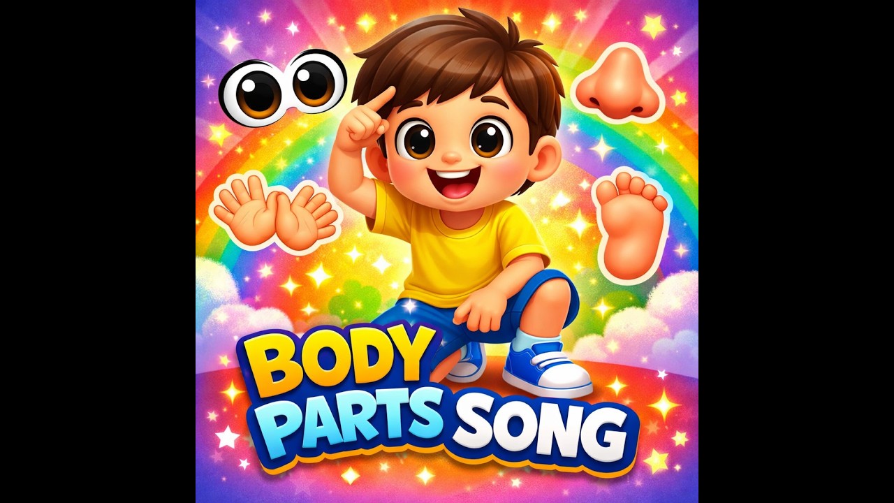 🎵 “My Happy Body Song” 🎵(Simple English • Action Rhyme • 3+ Minutes Friendly)