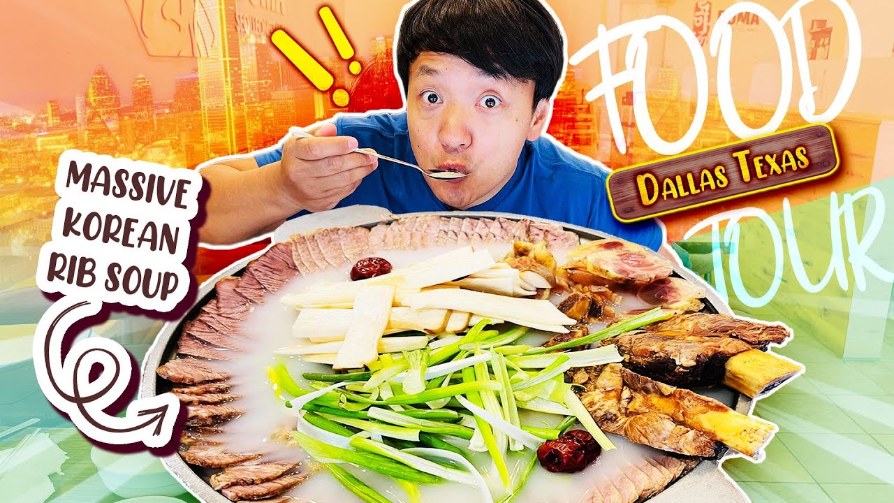 KOREAN RIBS BREAKFAST! Dallas Texas Koreatown FOOD TOUR
