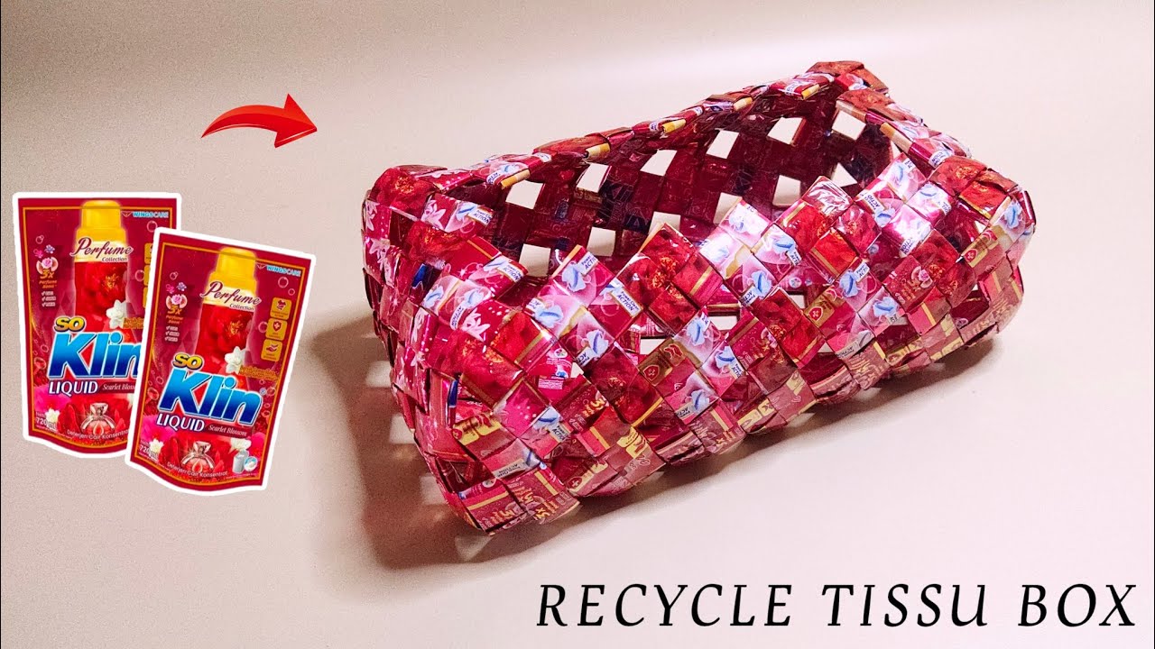 CARA MEMBUAT TEMPAT TISU DARI BUNGKUS DETERJEN (UNTUK PEMULA)