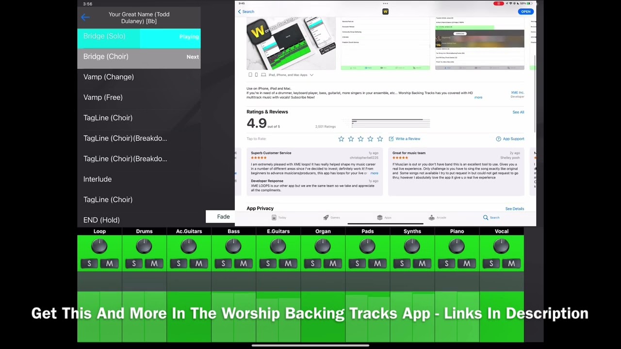 Your Great Name (Todd Dulaney) Worship Backing Tracks App Preview