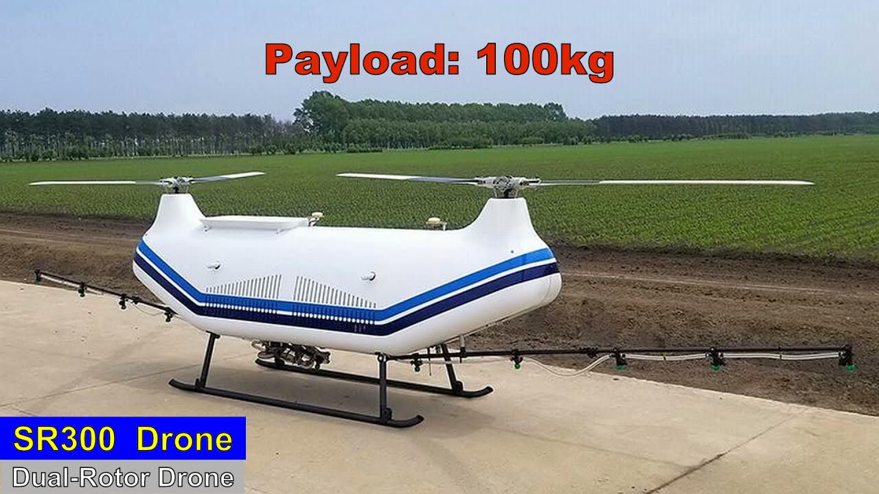 SR300 Dual-Rotor GPS 4K Drone with 100kg payload – Just Released !
