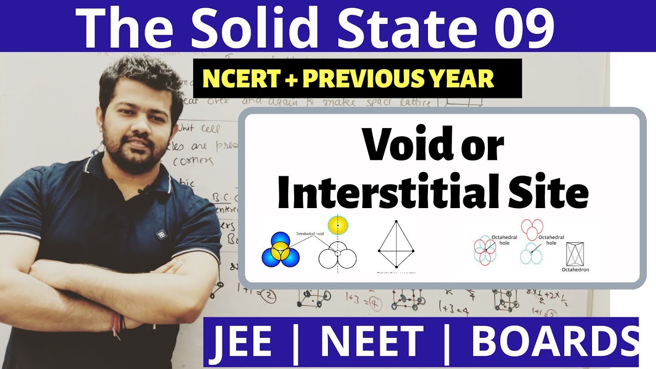 The Solid State 09 || Voids or Interstitial Site || Tetrahedral & Octahedral | Class 12 | JEE | NEET