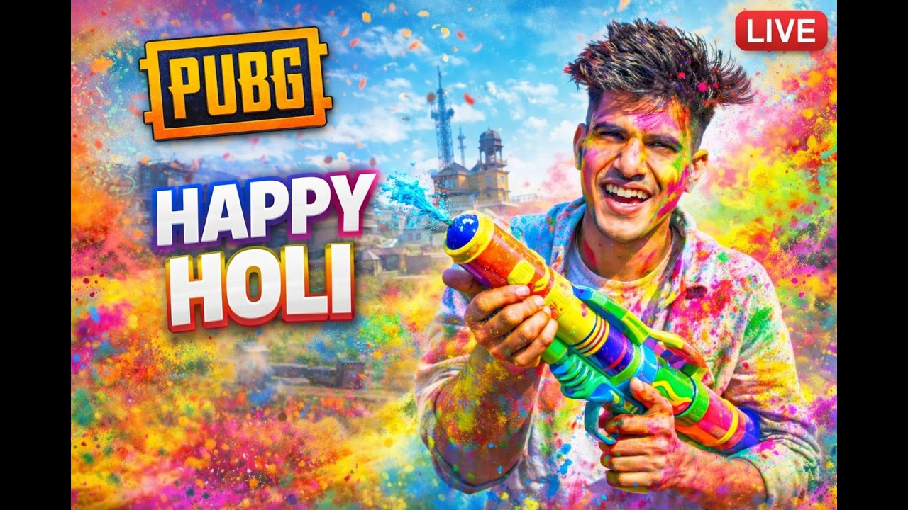 Pichkari Se Chicken Dinner 😂🎨 | Holi Special PUBG PC Live | Ammuon PUBG PC Hindi