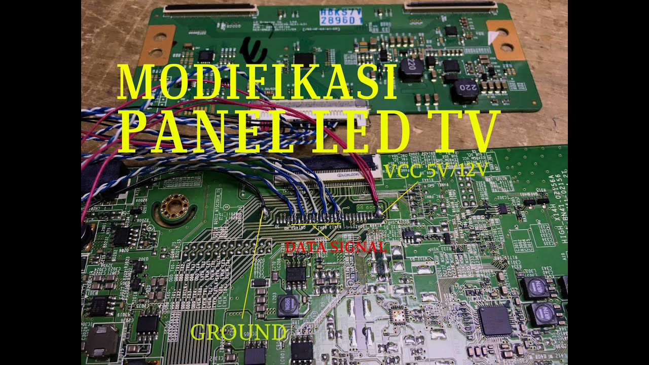 Modifikasi Panel Led/Lcd Tv Tanpa Converter Dan Downgrade MainBoard Vlog#32