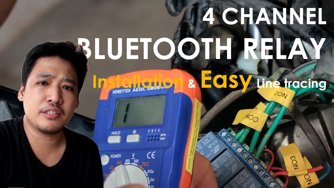 Keyless Motorcycle using Android phone | 4 Channel Bluetooth Relay Installation Guide