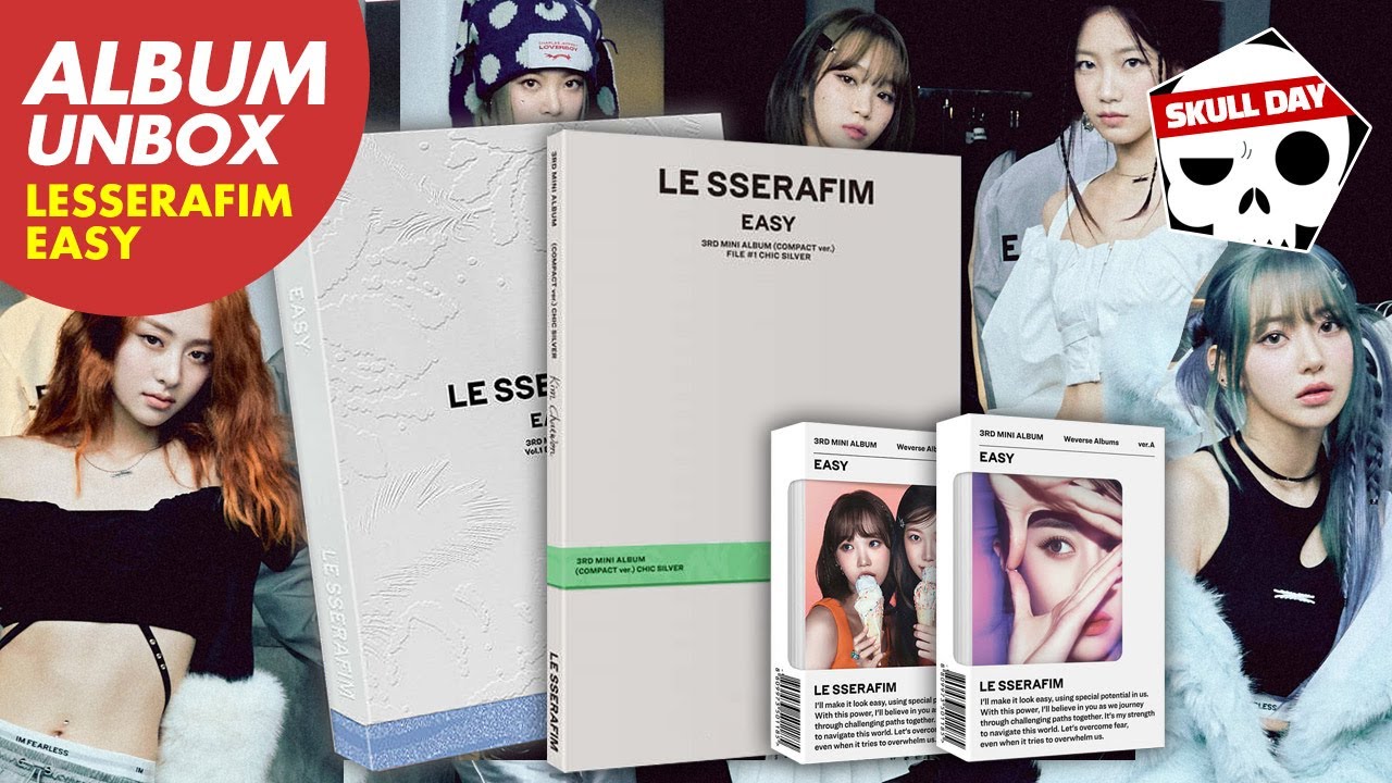🌸UNBOXING LE SSERAFIM - EASY🌸3rd Mini Album Reaction (Photobook,Compact,Weverse) 르세라핌 이지 미니3집 앨범 언박싱