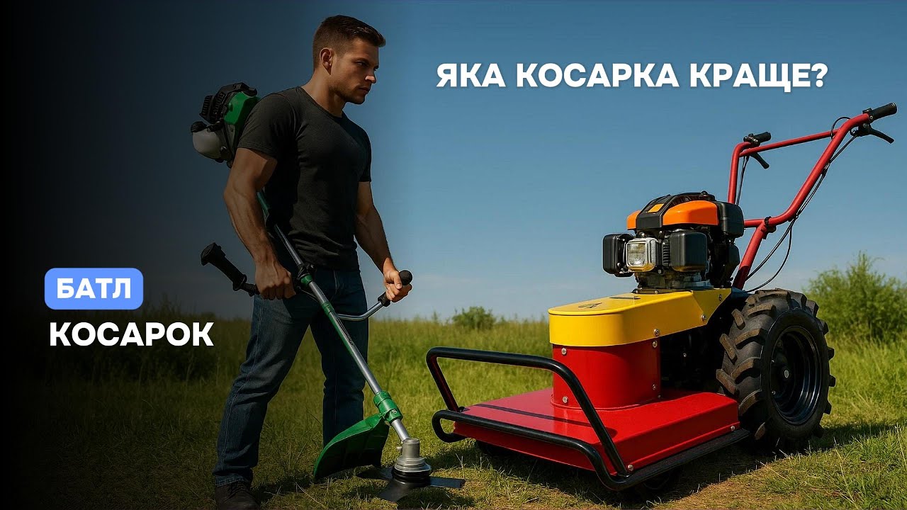 Ручна косарка проти Самохідної косарки мульчувач КСМ-0,6