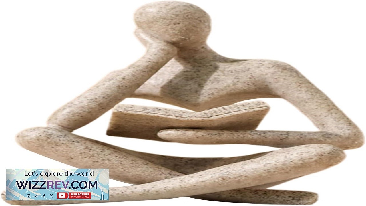 Bookshelf Decor Thinker Statue Abstract Art Reading Thinker Sculpture Figurine Aesthetic