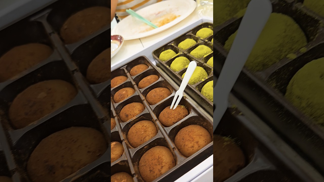 Japanese Choco Mochi and Matcha Mochi #mochi #chocolate #matcha #japanese