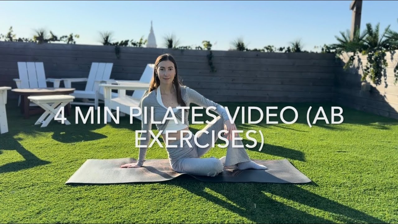 Pilates workout (ab exercises) 4 min 