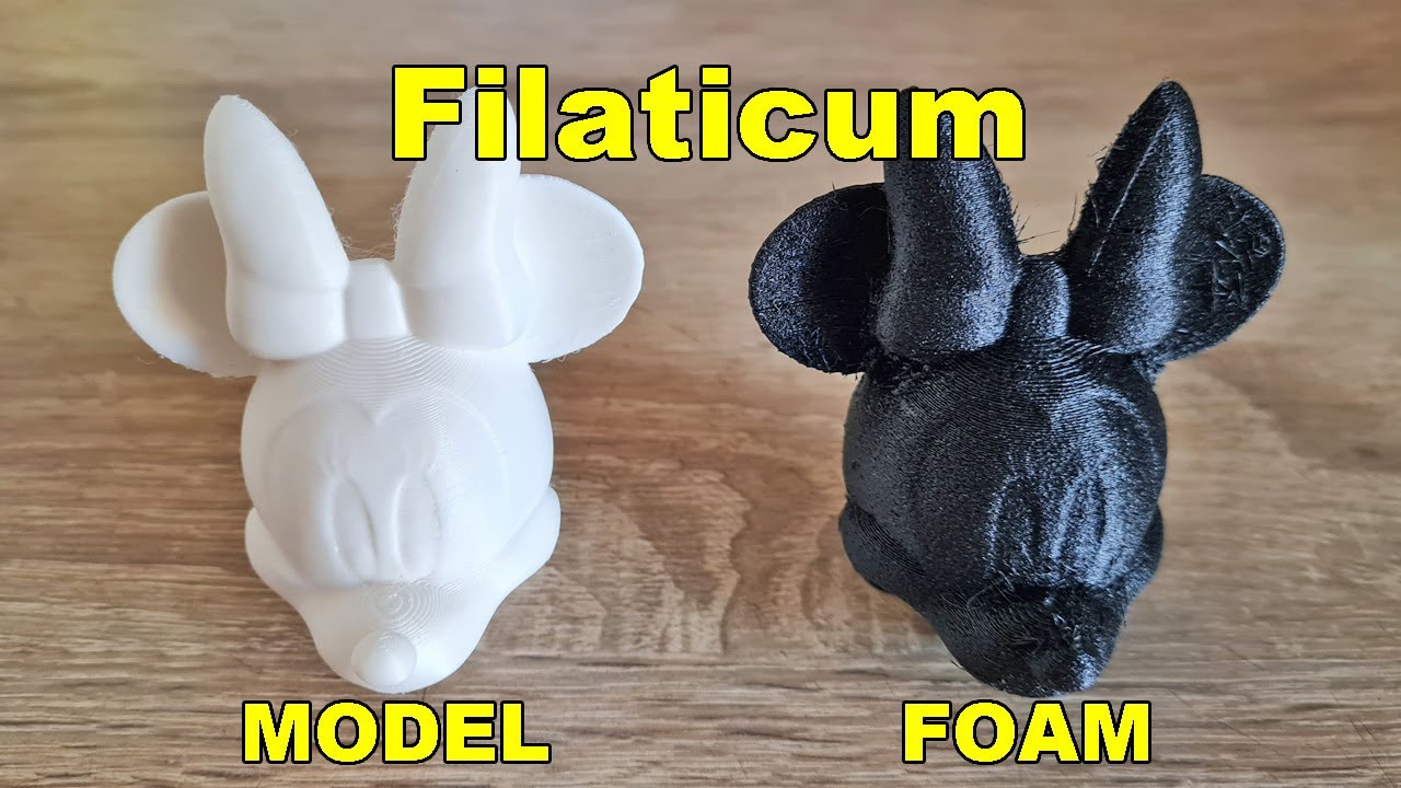 Testing: Filaticum model (filament with gypsum) and foam (light, foaming filament)