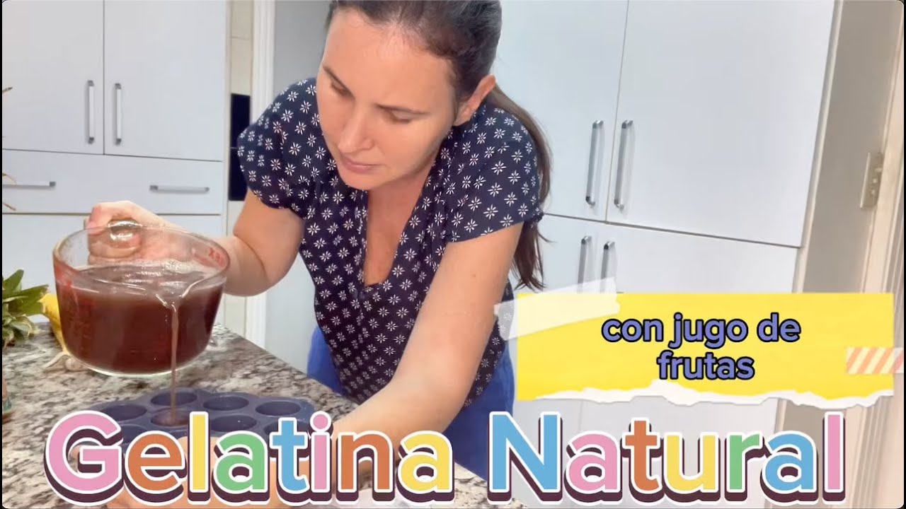 Cómo hacer gelatina natural con jugo de frutas