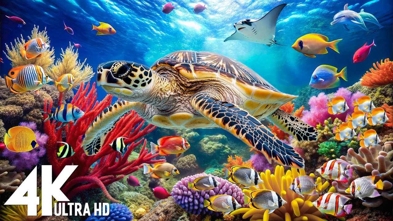 Colorful Underwater Creatures in 4K ULTRA HD – Sea Animals & Marine Life for Sleep Music #3