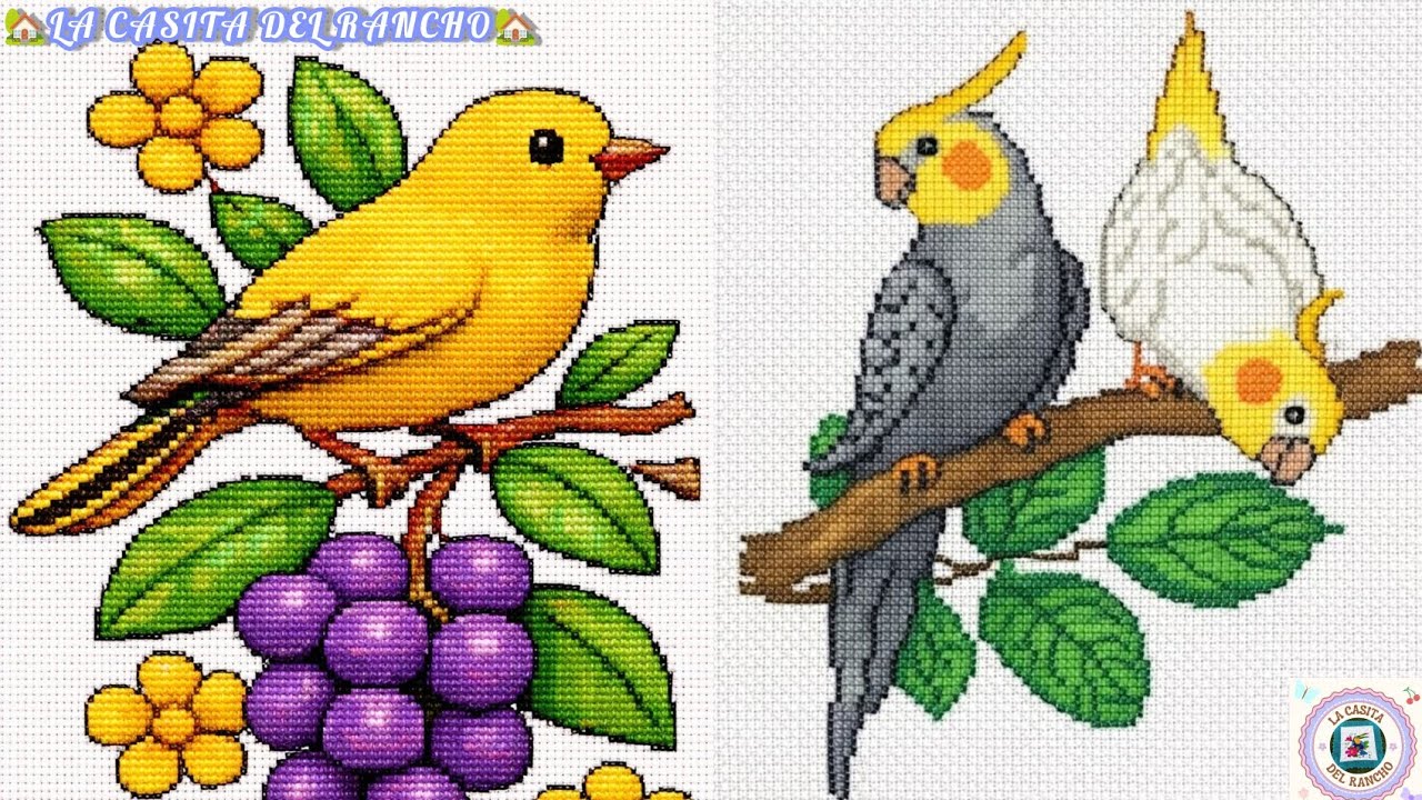 🏡🪡🌺🌹🐦🌿 Красивые схемы для вышивки крестом 🪡🌟🪡🏡