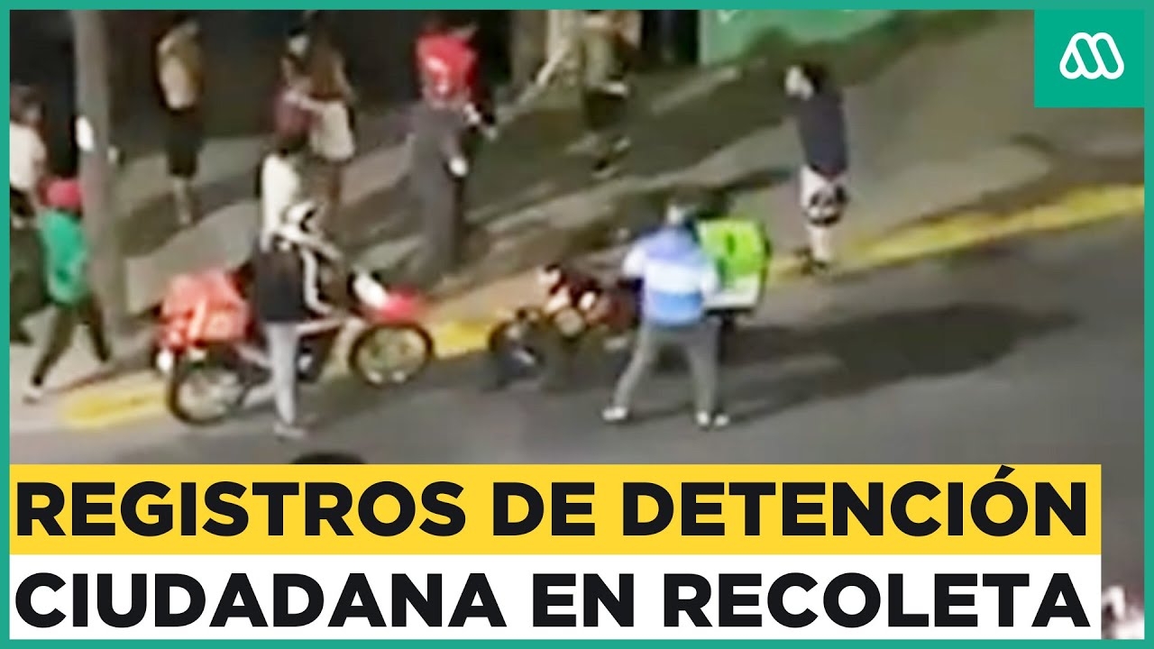 Detención ciudadana en Recoleta: Vecinos golpean a delincuentes tras robo