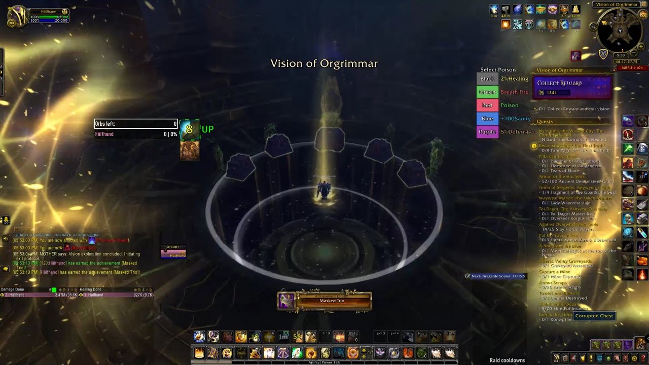 448 Protection Paladin Orgrimmar Horrific Vision 3-Mask Full Clear 2020-04-26