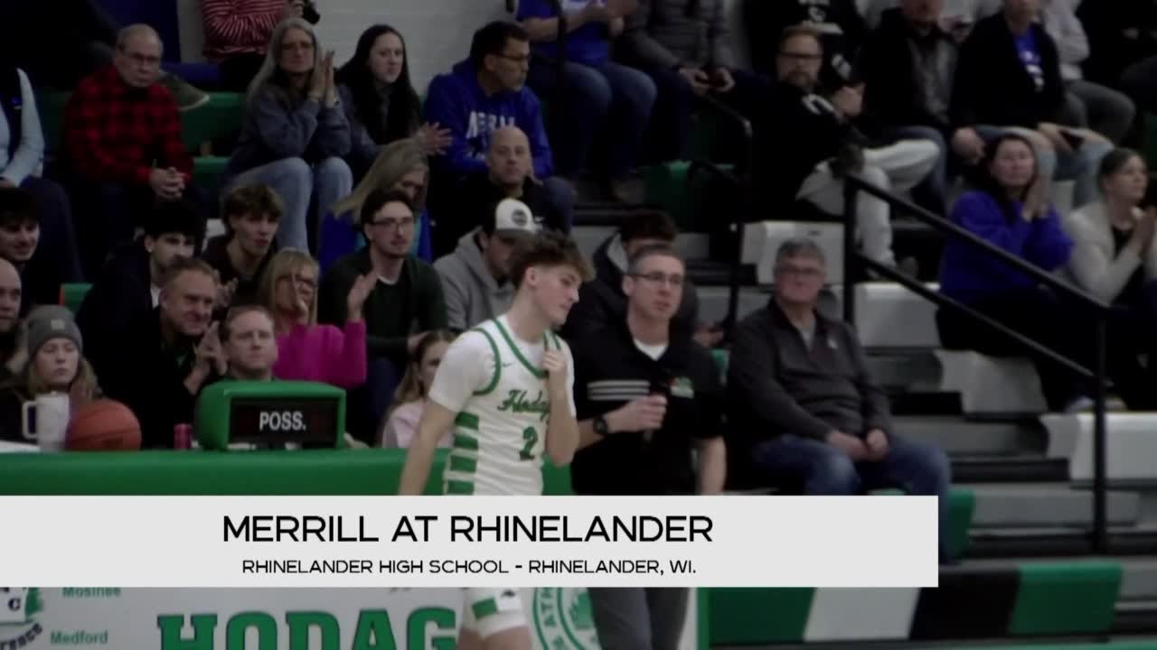 Merrill at Rhinelander Boys Basketball Highlights 2-13-26