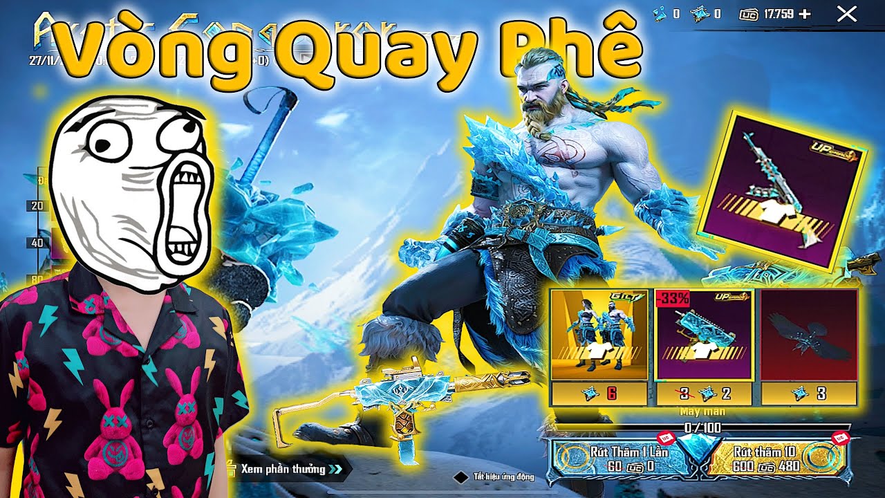 Đập Hộp Vòng Quay Uzi Băng và Thần Giáp Chiến Thần Bắc Âu | PUBG Mobile