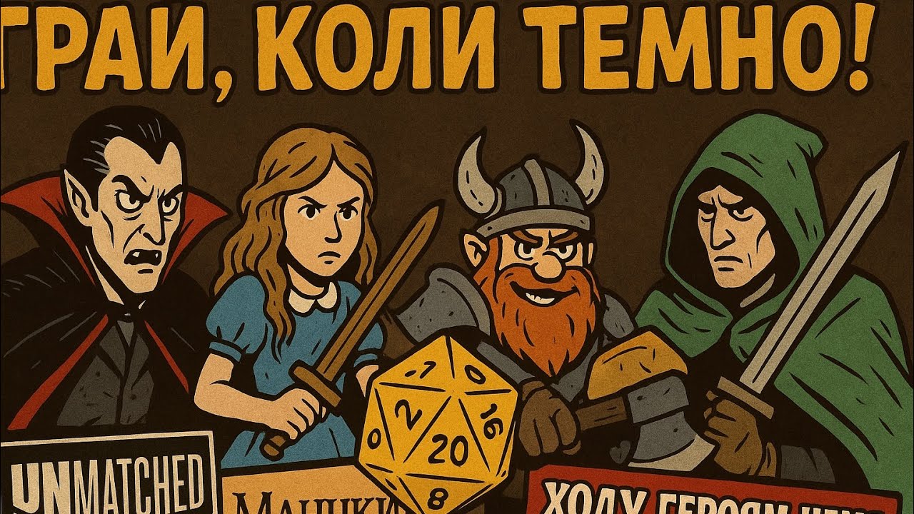 Грай, коли темно 🎲 Пісня про настільні ігри (Unmatched, Манчкін, Ходу Героям Нема)