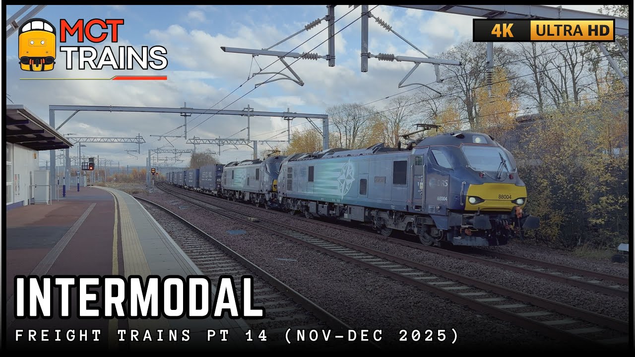 Intermodal Freight Trains Pt 14 - Nov - Dec 2025 - 4K -