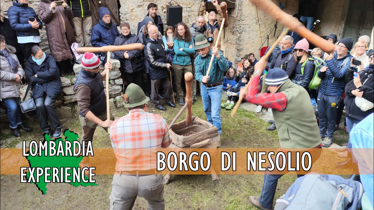 NESOLIO: la storica battitura della castagna in Val d'Erf