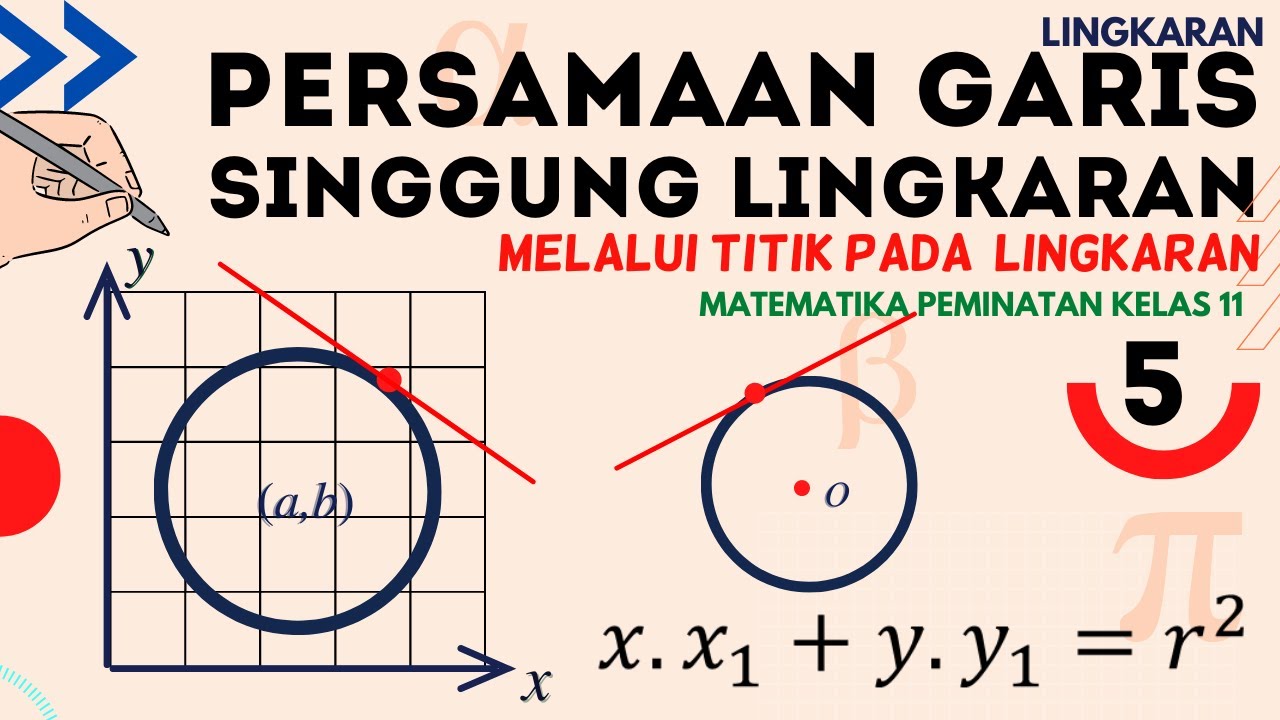 Persamaan Garis Singgung Lingkaran Yang Melalui Titik Pada Lingkaran : Matematika Peminatan Kelas 11
