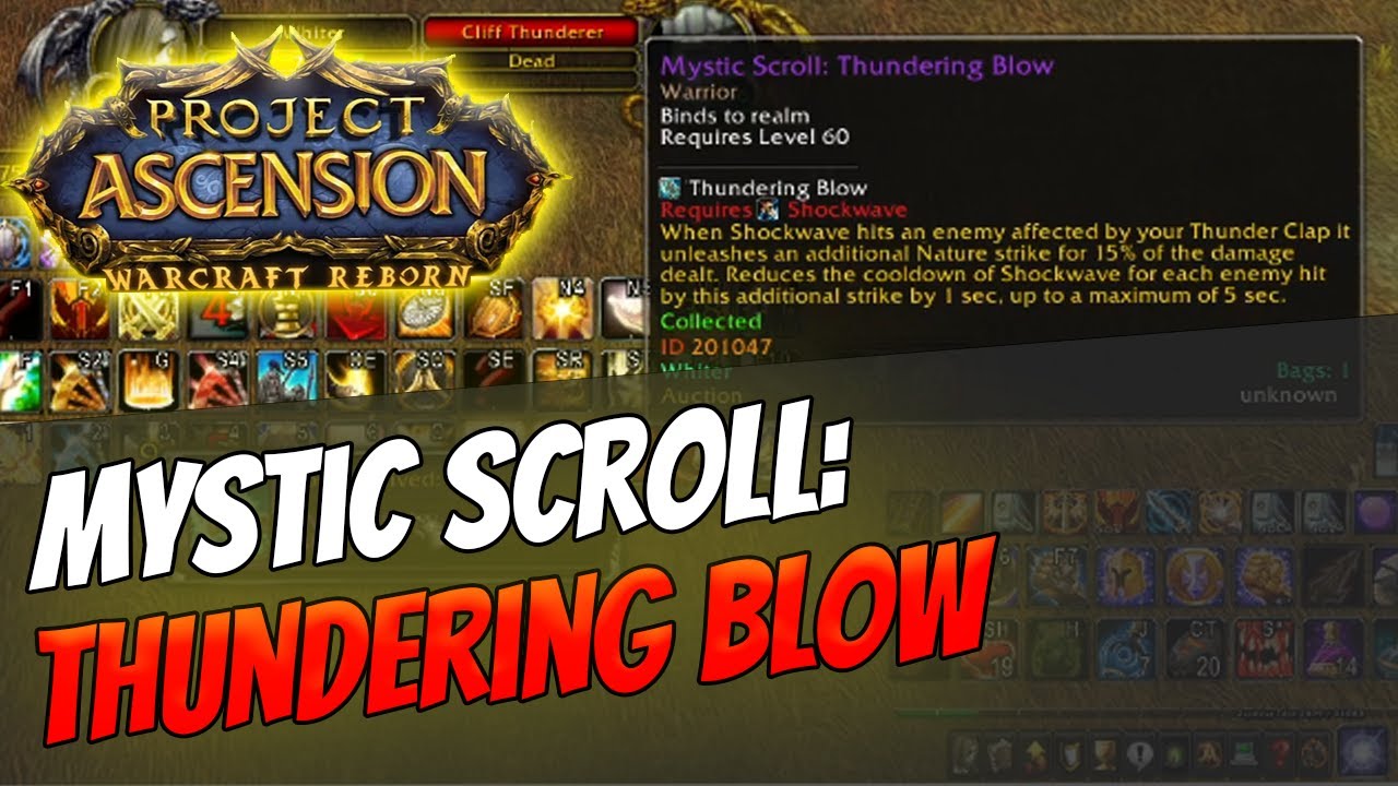 How to get Mystic Enchant: Thundering Blow | Warrior [Bronzebeard | Ascension Warcraft Reborn]