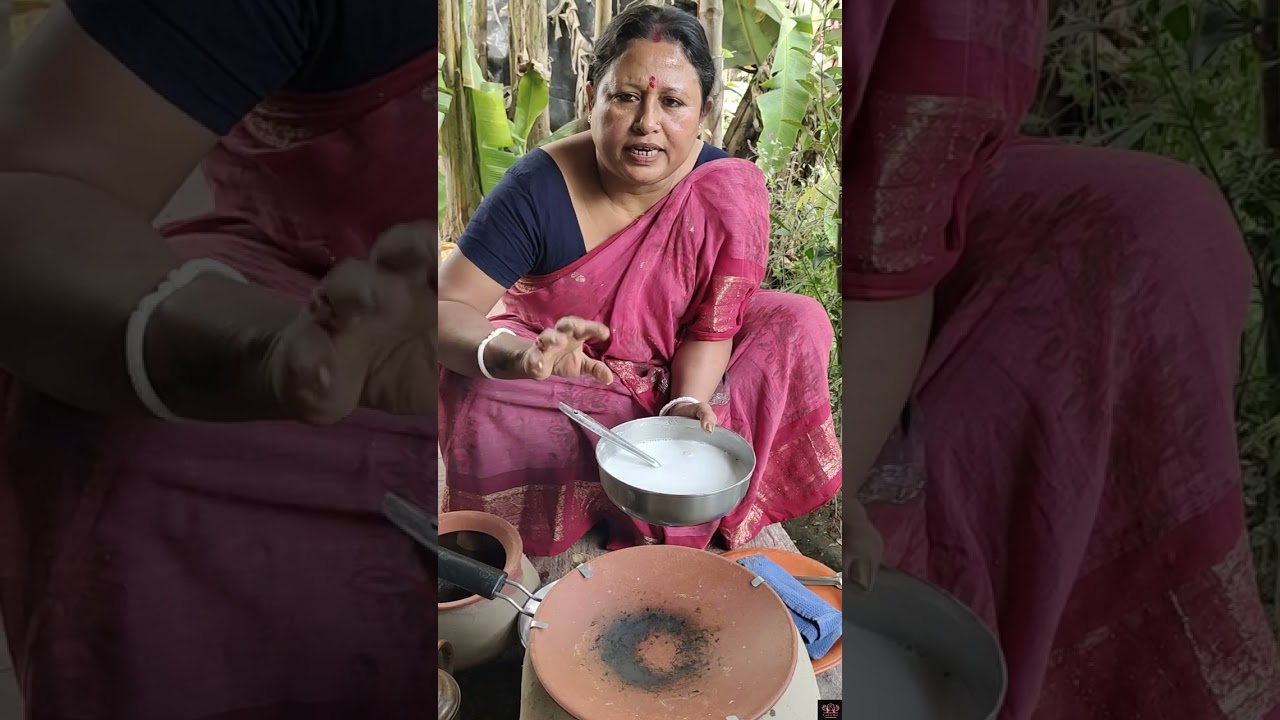 মা বানালো চিতোয় পিঠে খুব সহজ উপায়ে,#reels #food #mukbang #shortsvideos 